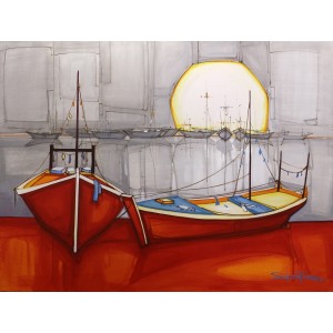 Salman Farooqi, 36 x 48 Inch, Acrylic on Canvas, Seascape Painting-AC-SF-153